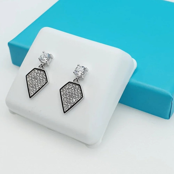 - "925 Sterling Silver CZ Beautiful Earrings for Women, 1USPAR4153 - Picture 4 of 11